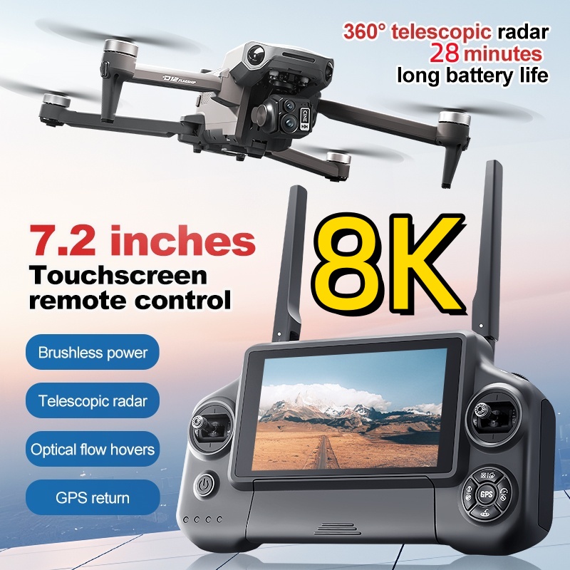 Drone RC Quadcopter 8K 3 Axis  - Drone Cinematic ulasan dan harga