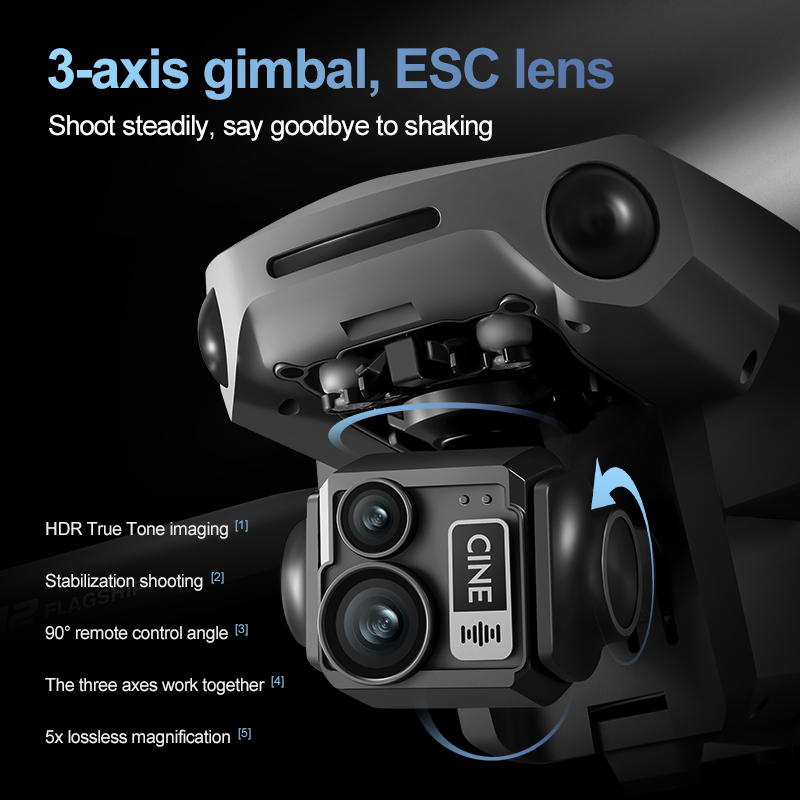 Drone RC Quadcopter 8K 3 Axis  - Drone Cinematic ulasan dan harga