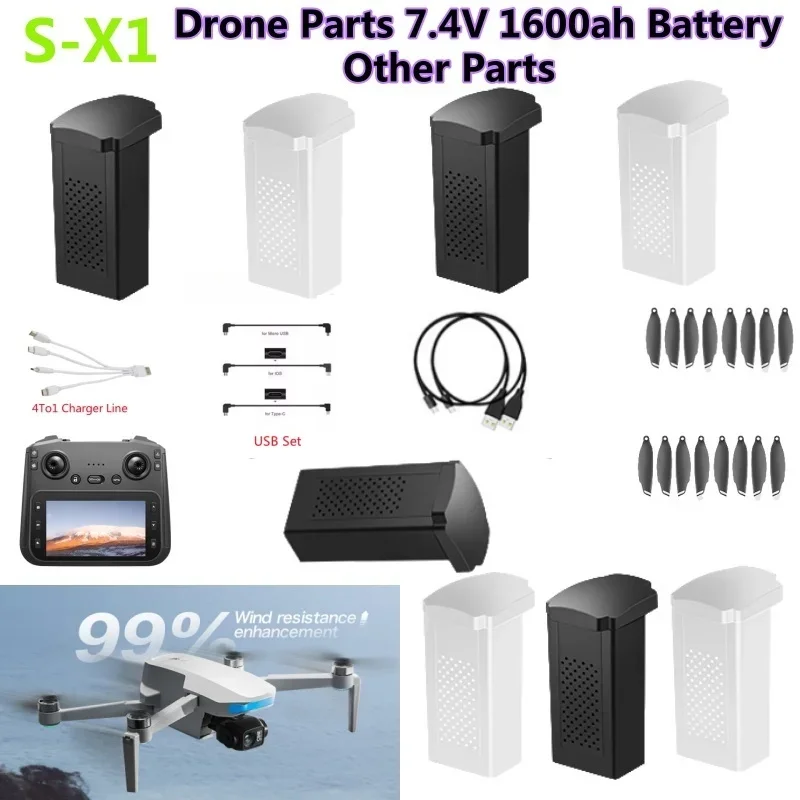 Baterai Drone GPS S-X1 MAX 7.4 - Drone Mapping ulasan dan harga