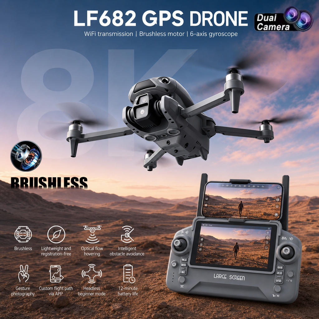 Drone LF682 Baru 8K Kamera Gan - Drone Lidar ulasan dan harga